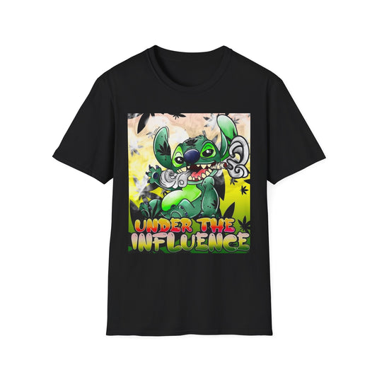 Unisex Softstyle T-Shirt - 'Under the Influence' Cannabis-Themed Graphic Tee