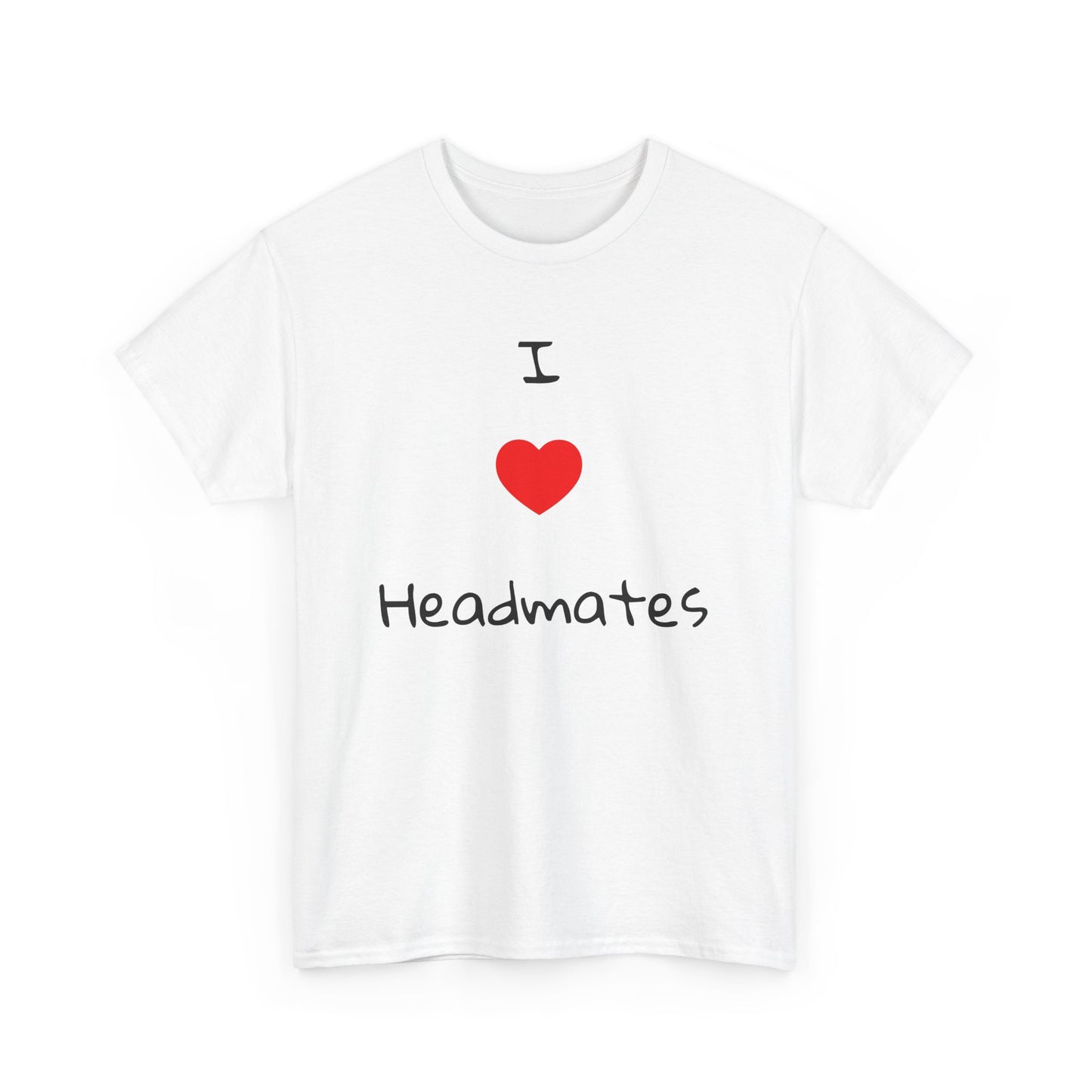 I ♥ Headmates Unisex Heavy Cotton Tee - Colorful Tie-Dye Graphic for Friends and Celebrations