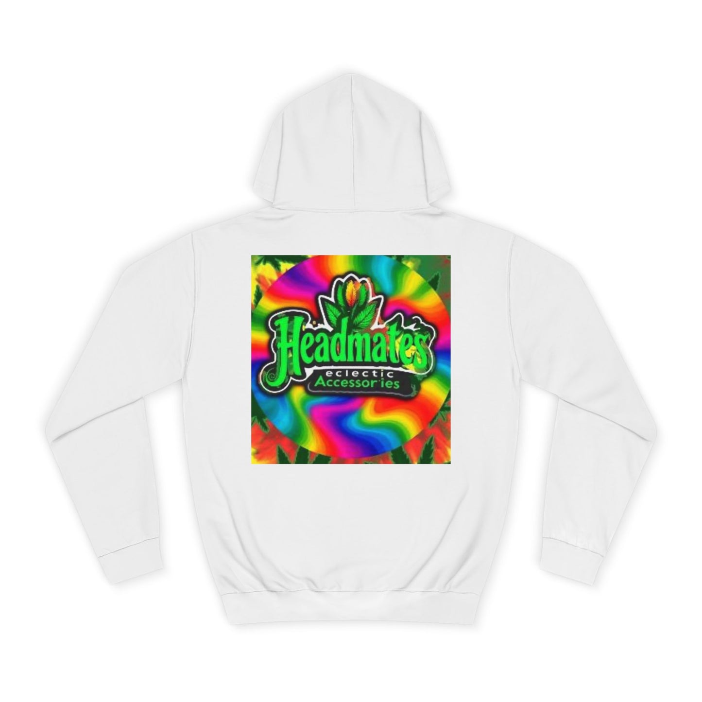 Heartbeat Cannabis Unisex College Hoodie - Vibrant Tie-Dye Design