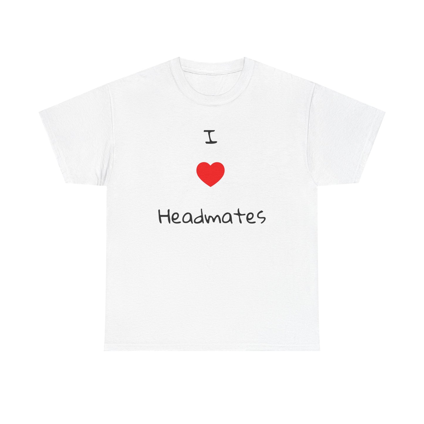 I ♥ Headmates Unisex Heavy Cotton Tee - Colorful Tie-Dye Graphic for Friends and Celebrations