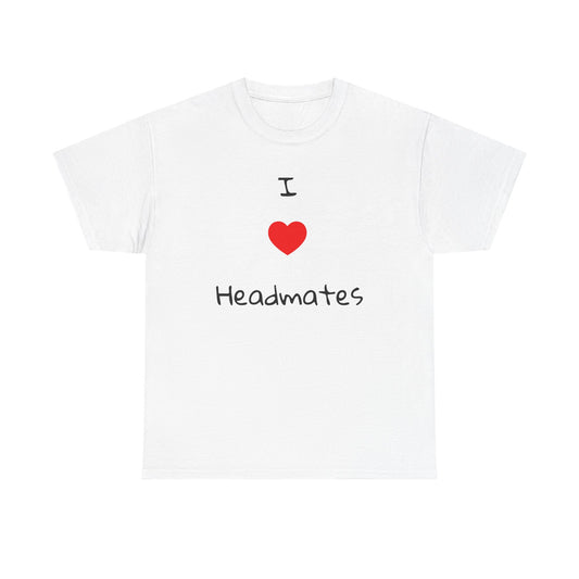 I ♥ Headmates Unisex Heavy Cotton Tee - Colorful Tie-Dye Graphic for Friends and Celebrations