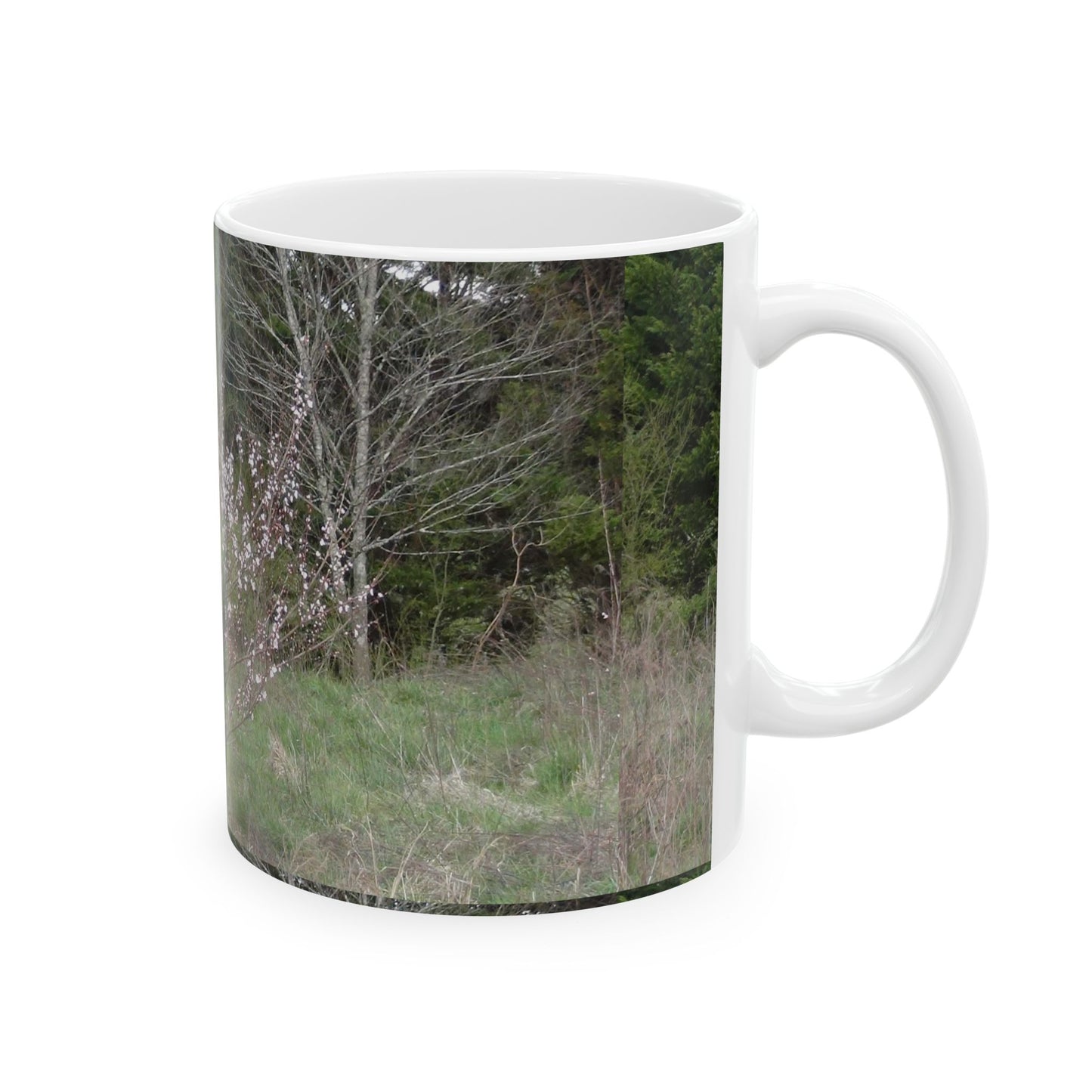 Nature-Inspired Ceramic Mug - Cherry Blossom Design (11oz, 15oz)